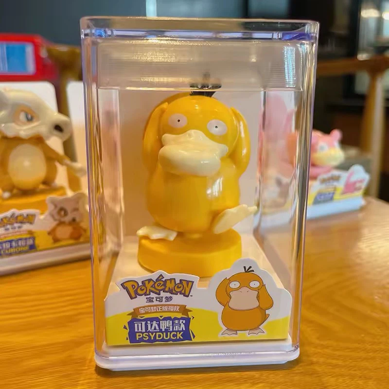 Pokemon Collectible Action Figure with Display Case, Cute Character Desktop Decor Toy, Gift for Collectors