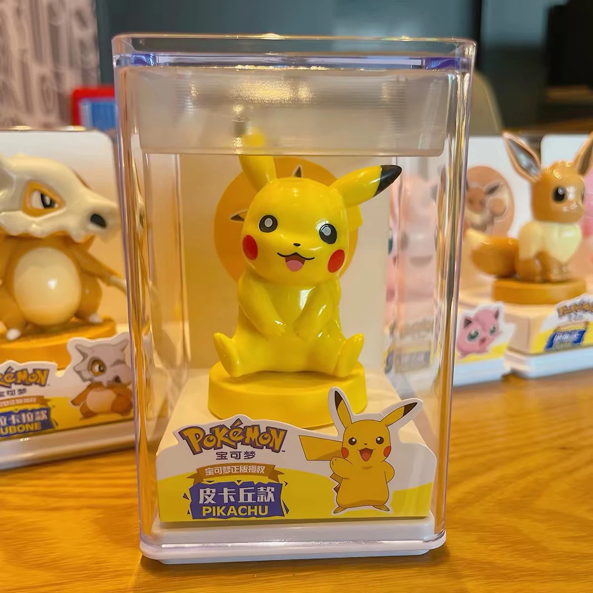Pokemon Collectible Action Figure with Display Case, Cute Character Desktop Decor Toy, Gift for Collectors