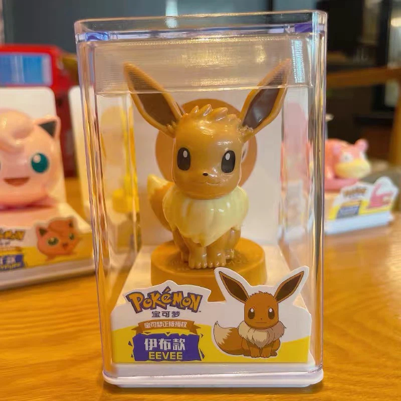 Pokemon Collectible Action Figure with Display Case, Cute Character Desktop Decor Toy, Gift for Collectors
