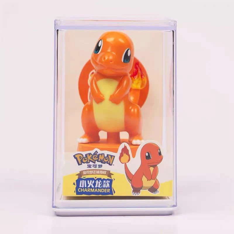 Pokemon Collectible Action Figure with Display Case, Cute Character Desktop Decor Toy, Gift for Collectors
