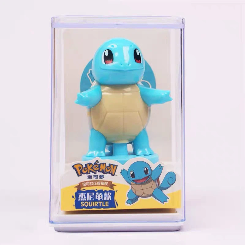 Pokemon Collectible Action Figure with Display Case, Cute Character Desktop Decor Toy, Gift for Collectors