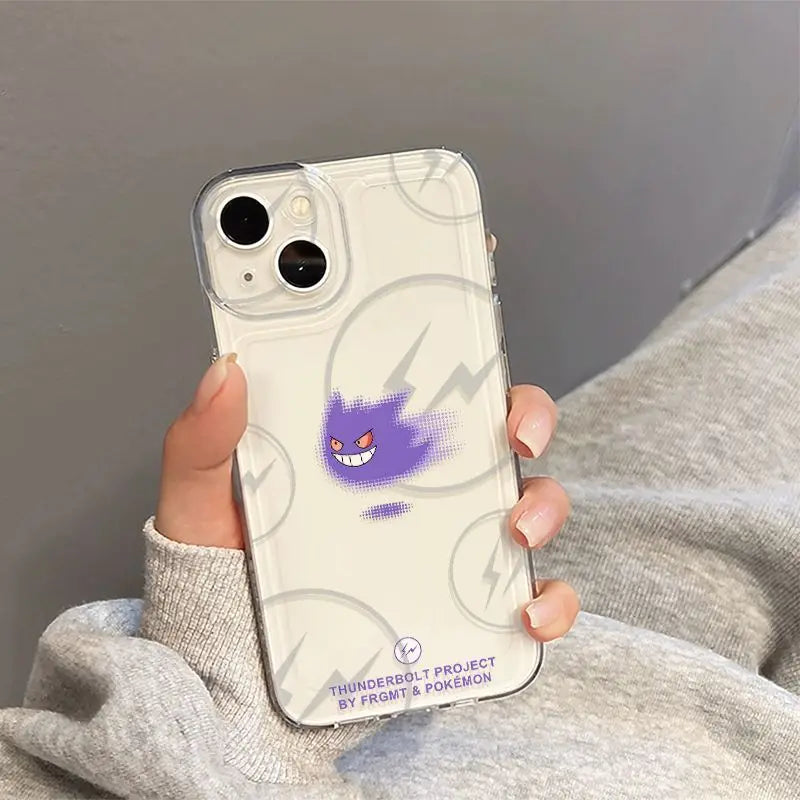Cute Pokemon Gengar Pikachu Phone Case For iPhone