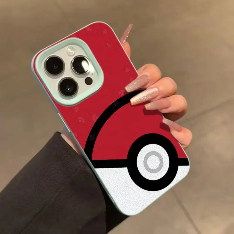 Cute Pokemon Poké Ball Pattern Phone Case For iPhone
