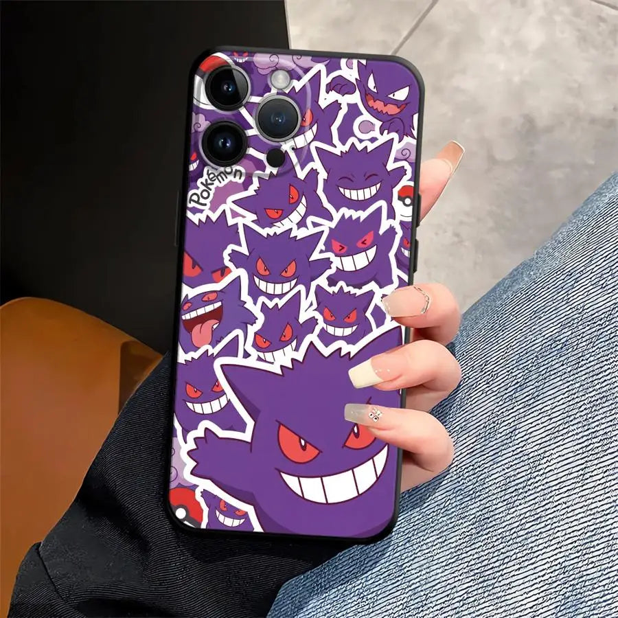 Hot Pokemon Gengar Funda Phone Cover Phone Case For Apple iPhone