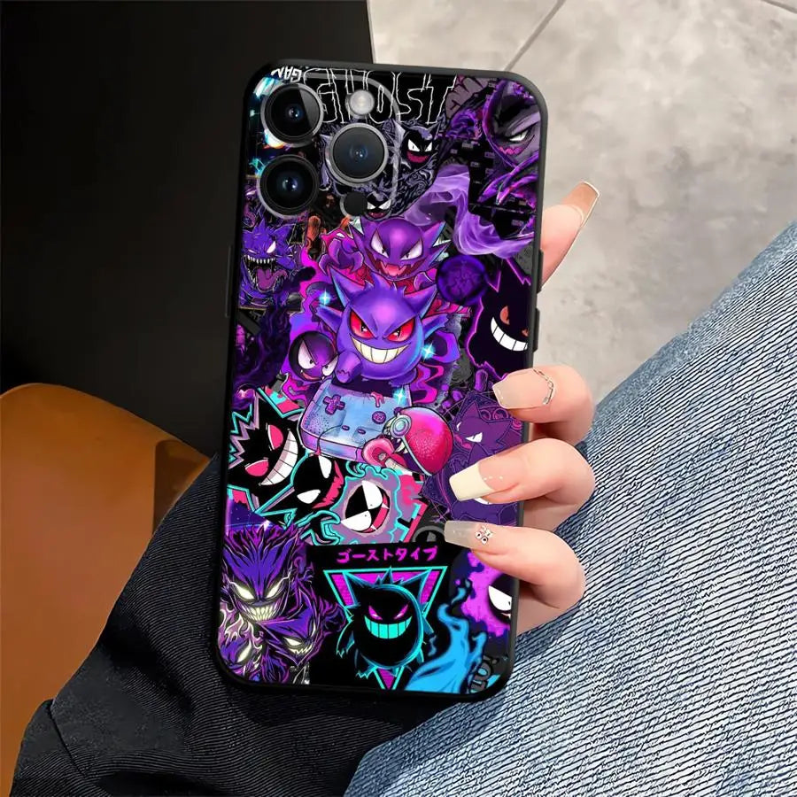 Hot Pokemon Gengar Funda Phone Cover Phone Case For Apple iPhone