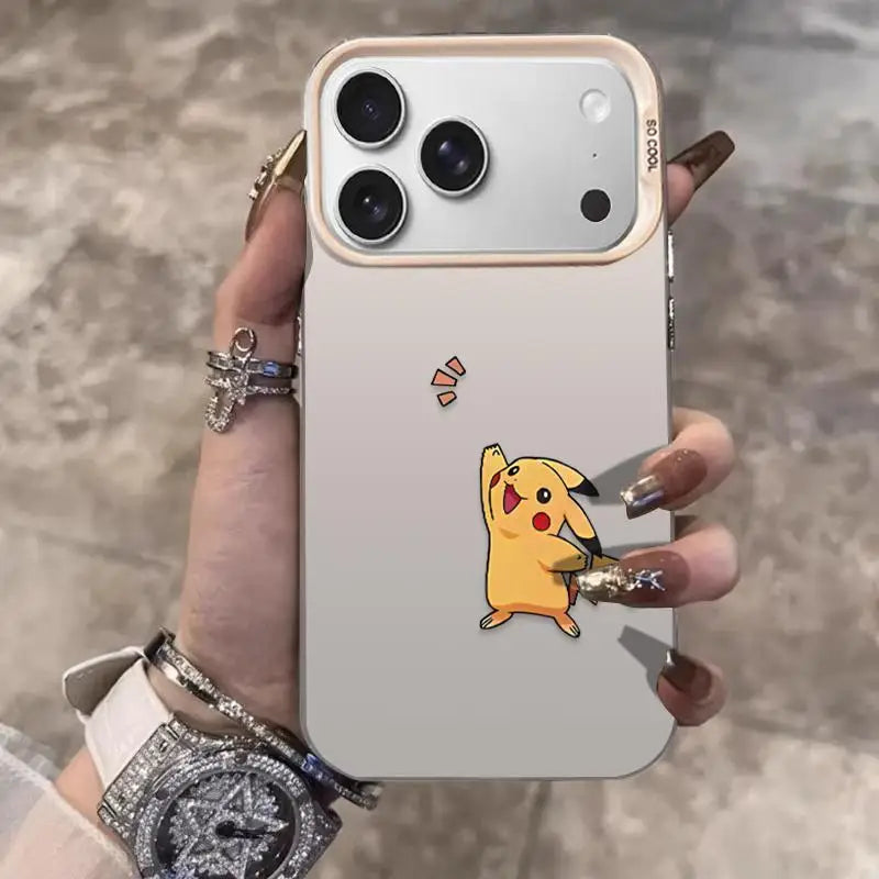 Hello Cute Pikachu Phone Case For iPhone