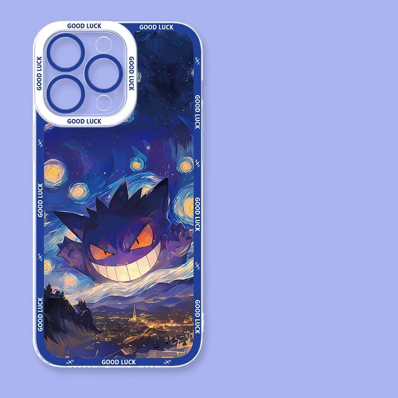 Pokémon Starry Sky Oil Painting Phone Case For iPhone