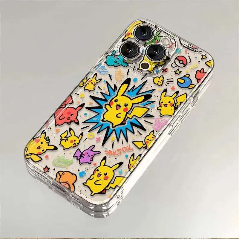 Cute Pokemon Pikachu Pattern Phone Case For iPhone