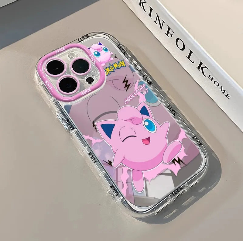 Cute Pokemons Sylveon Pikachu Mirror Phone Case For iPhone